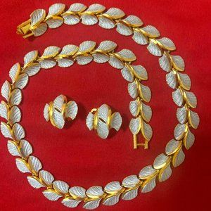 2003 & 3003 Stamped Gold & Silver Tone Earrings & Choker